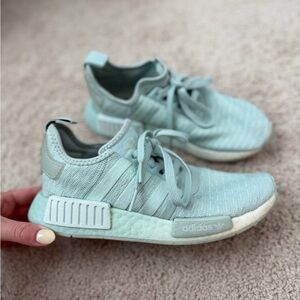 adidas Mint Green Knit NMD R1 Sneakers